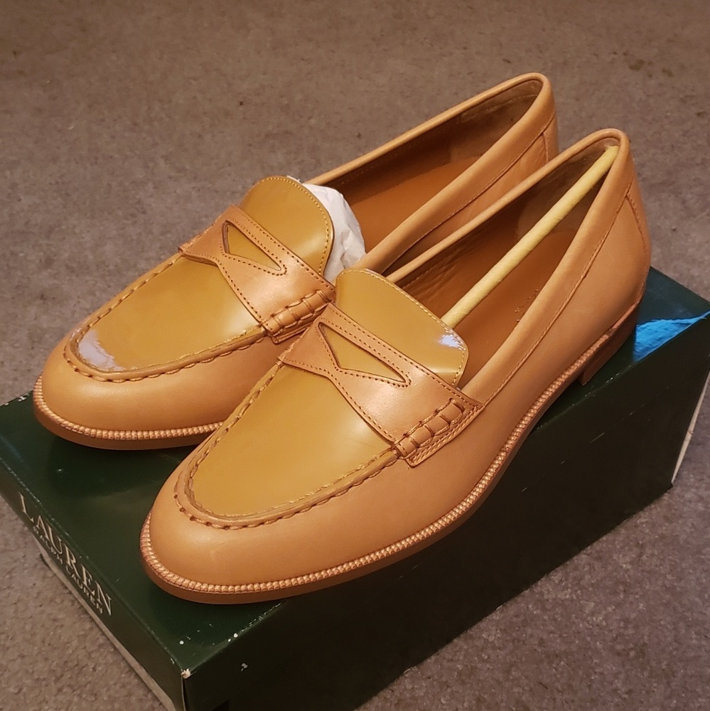 Ralph Lauren Camel Tan Loafer Slipons